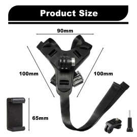 Dstarymnix Motorcycle Helmet Chin Holder, Motorcycle Helmet Mount, Non-Slip Helmet Mount for GoPro Hero 13 12 11 10 9 8 7 Max Mini, for Insta360 X5 X4 X3 X2, for DJI Osmo Action 5 4 3