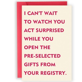 Abeletree Bridal Shower Card, Bridal Shower Gifts Card for Bride to Be, Funny Wedding Gifts Cards for Women, Wedding Shower Card, Funny Gifts for Newlywed