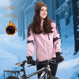 LMLALML Winter Gloves Women Cycling Gloves Waterproof with Touch Screen for Driving Running Workout Hiking Sports Black XL