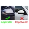 1 Pair Rearview Mirror Cap Carbon Fiber Horn Style Protective