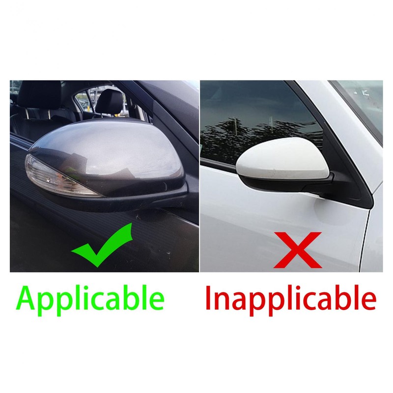 1 Pair Rearview Mirror Cap Carbon Fiber Horn Style Protective