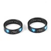 ATLVXJL stainless steels Luminous Heart Couple ring, Engraved 'I Love