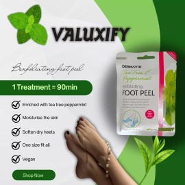 Derma V10 Exfoliating Foot Peel Sock Mask Baby Soft Feet Removes Dead Skin