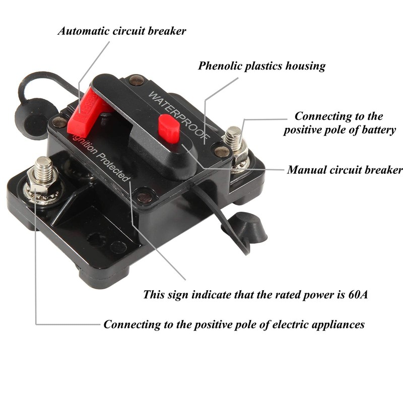 RED WOLF Circuit Breaker 200 Amp for Trolling Motor Boat