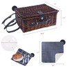 Neti Neti Wicker Picnic Basket for 4 with Insulated Cooler