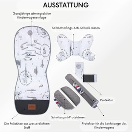 Bambi Baby Breathable Pushchair Seat Cover Buggy Summer Pushchair Accessories Universal Pushchair Insert with Anti-Shock Cushion Buggy Insert Summer