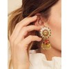 Mehrunnisa Rajasthani Meenakari - arete Jhumki con cristales Rojo