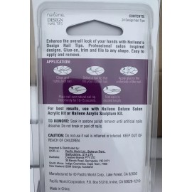 NAILENE DESIGN NAIL TIPS PROFESSIONAL SALON LOOK, 24 NAILS 71340 ( 2 Packs )