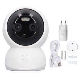 Home Security Camera 360 Degree 3MP WiFi Wireless Indoor Camera Baby Monitor Pet Camera with Two Way Audio EU Plug 100‑240V