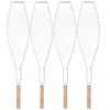 UPKOCH 4 Pcs Grill Basket, Stainless Steel, Folding Fish Grilling