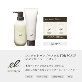 ELECTRON Trial Set, 4 Types Sample Kit (Tinning Mist/Shampoo Treatment, Sample Pouch/Cleansing Gel, Face Gel, Sample Pouch), Travel Set, Portable Size, Travel Gift, Gift