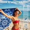 JKJNLHJE Mandala Microfiber Beach Towel,Blue Flowers Extra Large Sand Free