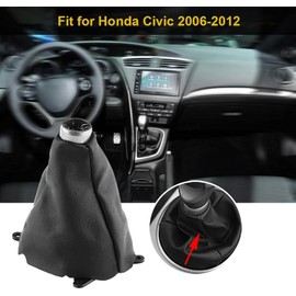 Cubierta Pomo Cambio Manual, Cubierta Cuero PU Duradera Fácil Instalación, Funda Reemplazo para Vehículos 2006-2012 para Conductores Personalización Interior Reparación Rápida