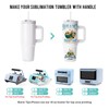 30 OZ Sublimation Tumblers with Removable Handle White Blanks Stainless
