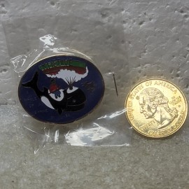 Masonic Lapel Pin Square & Compasses Enamel Clutch 1 in