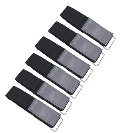 Correas de Escalera, Correas de Amarre para Portaescaleras, Correas de Seguridad Fuertes de Gancho y Velcro, Correas de Almacenamiento Multiusos (33'' x 2'') (Negro Paquete de 6)