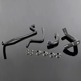 G-PLUS High Performance 3-Ply Silicone Radiator Heater Hose Clamps Kit Compatible with 1997-2001 Jeep Wrangler TJ 4.0L 4PCS,Black