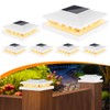 5x5 Solar Post Cap Lights Outdoor, 6 Pack 2 Modes