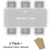QIKSION Plastic Table Cloth Disposable 2 Pack, 54 x 108