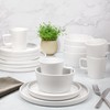 Zulay Kitchen Terra Stoneware Dinnerware Set, Artisanal Ceramic Plates and