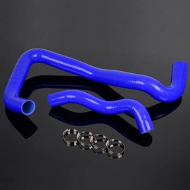 Blue For 05-07 Compatible for Ford 6.0 6.0L Powerstroke Diesel OEM Silicone Radiator Hose Kit