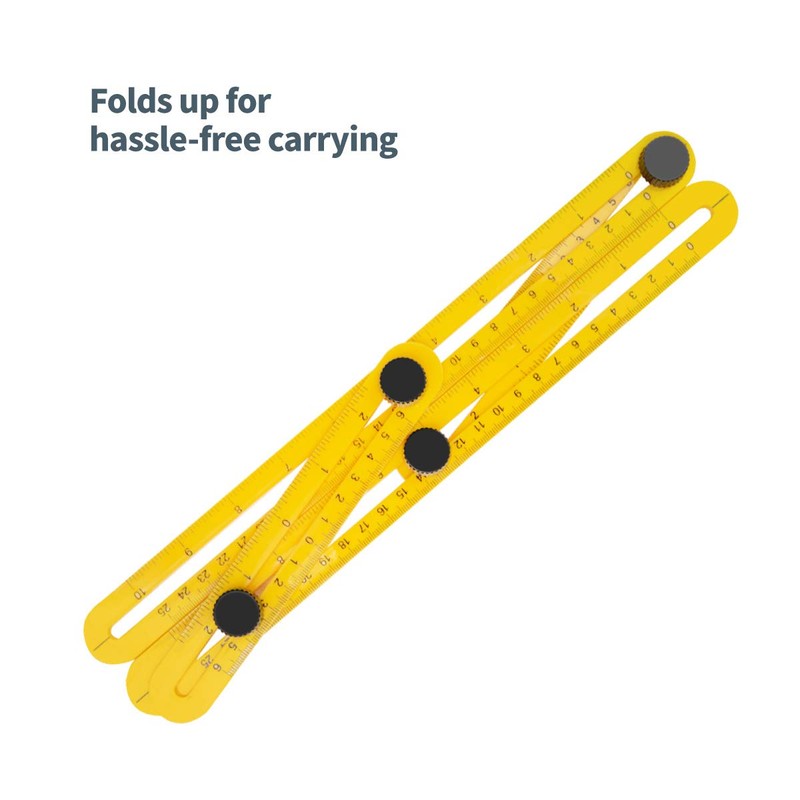 POWERTEC Multi Angle Measuring Ruler for Woodworking, Crafting, Construction, Flooring