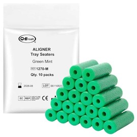 B Rush 20Pcs Chewie Para Alineadores Invisalign, Aligne Chewie Para Tirantes Invisibles, Alineadores Bandeja Seaters Ortodónticos Chompers Sabor Perfumado Paquete De 2 Cada Par Envuelto Indi
