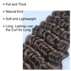 Dark Brown Deep Wave Crochet Hair for Boho Braids 4#