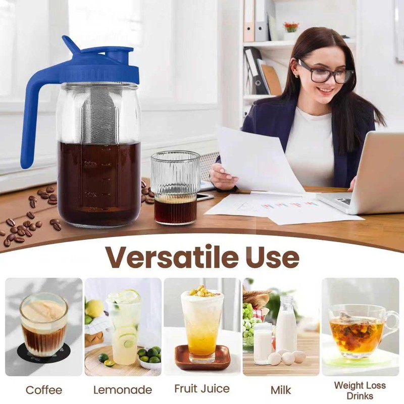 QHH Cold Brew Coffee Maker,32 oz Mason Jar Pitcher with