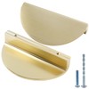 Rierdge 2 1/2” Half Moon Cabinet Pulls, 4 Packs Gold