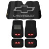 Plasticolor NEW Chevy Black Logo Red Checker Flag 4pc Carpet