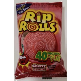 Unbranded Rip Rolls Cherry 40 inch Sour Belt Candy 8 Count Free Shipping