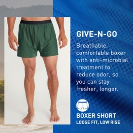 ExOfficio Men's Give-n-Go Boxer 2 Pack, Hemlock/Nori, Small