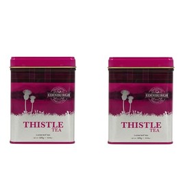 Edinburgh Tea Coffee Company LTD Set of 2 Teas Reusable Tin of Loose Leaf - Morning Hot Drinks Scottish Tradition Souvenirs (Thistle Tea)