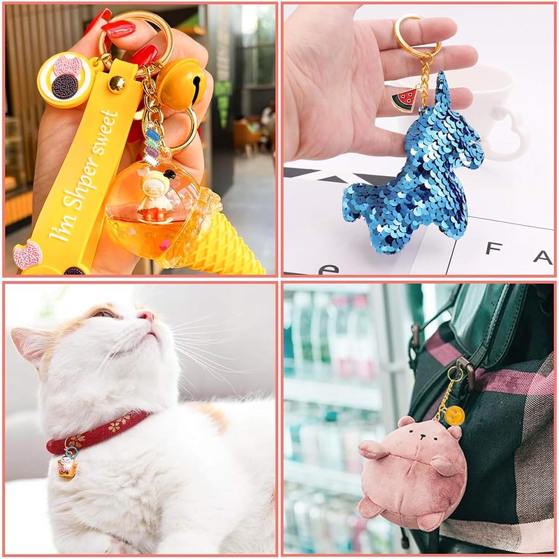WEILPANFA 421 Pcs Charms Lip Gloss Keychain Making Kit, Bag