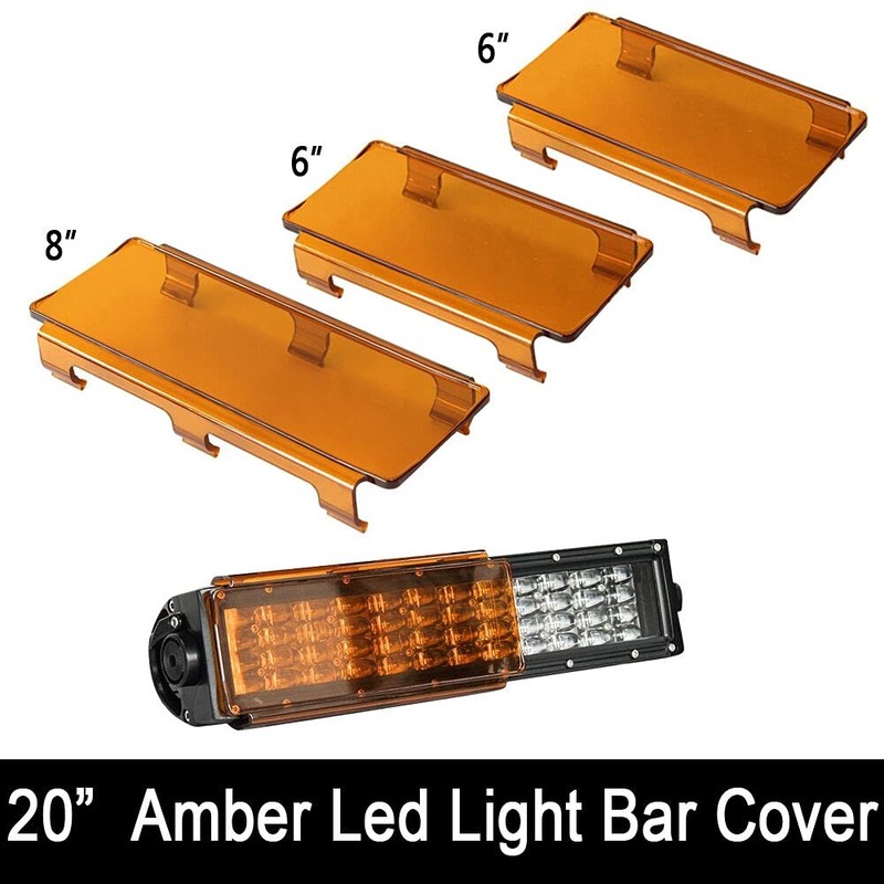 20 Inch Amber Snap on Lens Cover 6 Inch +