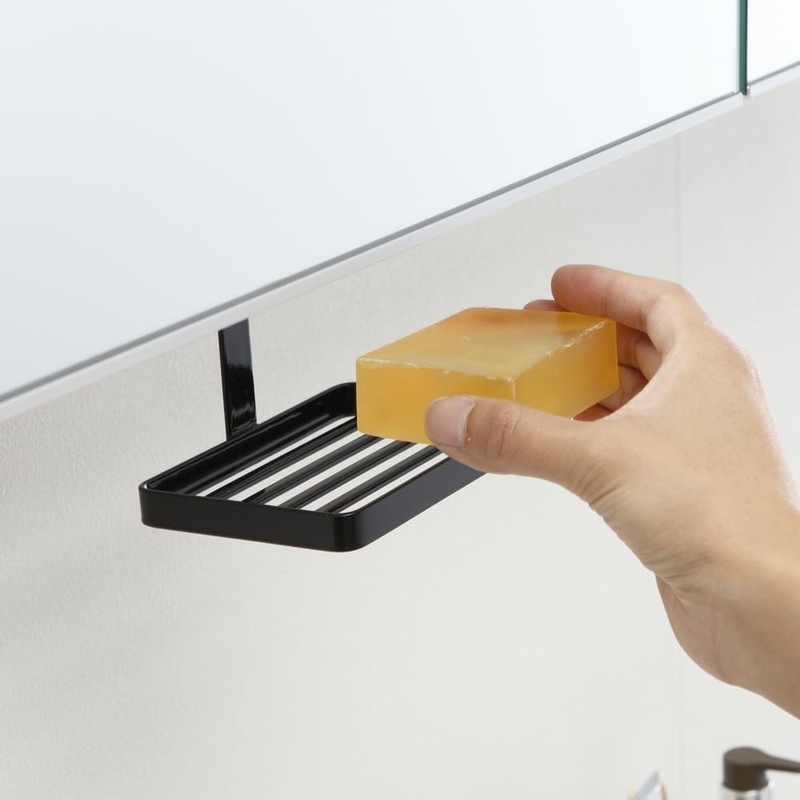 YAMAZAKI Soap Dish, Black, One Size