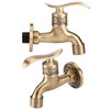 Antique Style Brass Washing Machine Faucet Wall Mount Laundry Cold