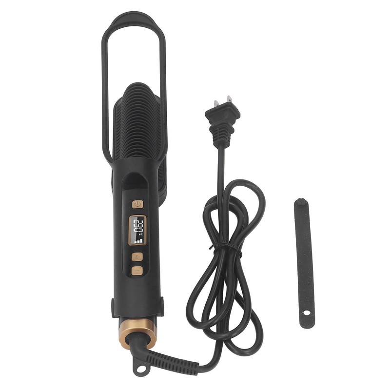 LED Hair Straightening Brush Negative Ion Adjustable Temperature Automatic Straight