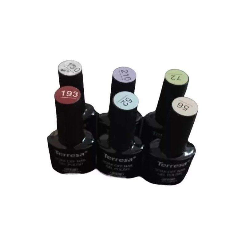 Terresa Gama Con 6 Gel Polish Mate Y Brillos +