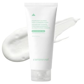caraseoul Limpiador Facial K-Beauty Heartleaf Calmante, Espuma para Doble Limpieza, con Ácido Hialurónico y BHA, Suave para Piel Sensible (150 ml / 5.07 fl oz)