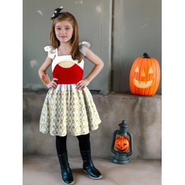 Hipoleter Girls Zombie Movie Character Dress Outfits Kids Print Skirt Set with Wristband