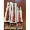 Quid Novi Flatware- Hearts & Flowers - Red Background -