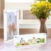 Sezanrpt 2x6 Acrylic Pictures Frames, Transparent 2 Sided Ticket Frame