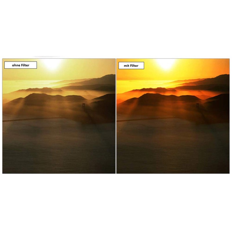 46 mm Professional Gradient Colour Filter Orange Colour Filter Graduated