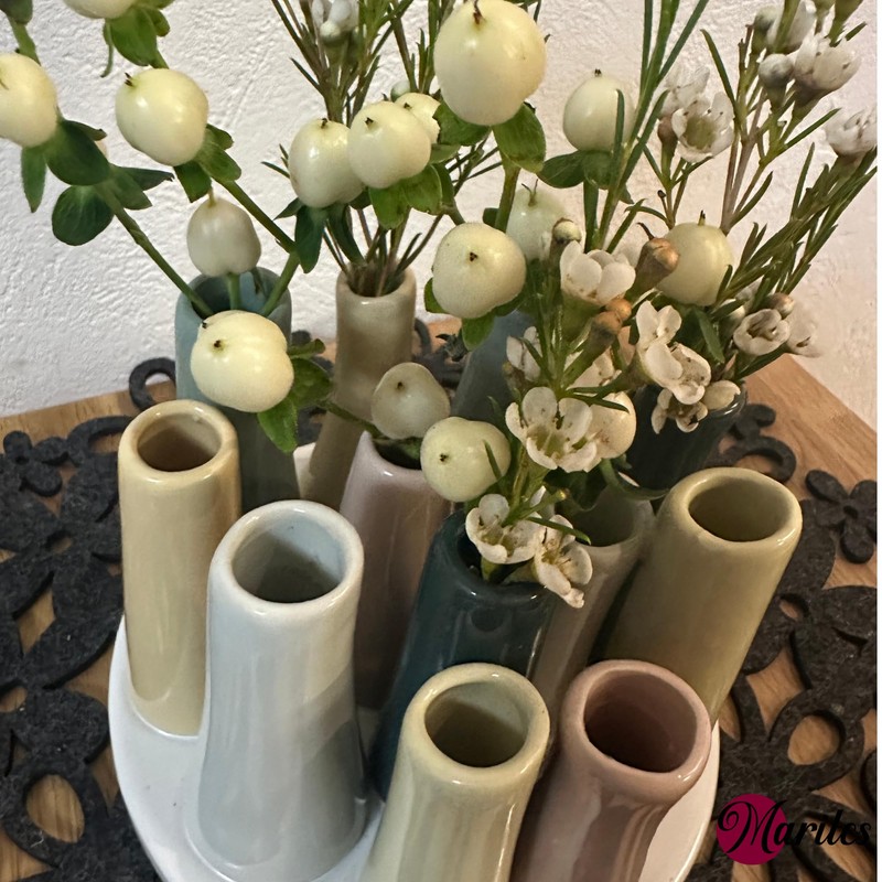 Mariles Vases Set on Base Flower Vases Flower Pot Table