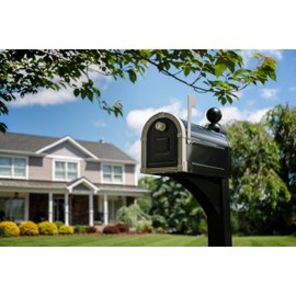 Architectural Mailboxes Landover Aluminum Mailbox Post, Black