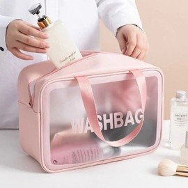 Women's gym shower bag, swimming pool workout, transparent waterproof bath bag / 여자 헬스장샤워가방 수영장 운동 투명 방수 목욕가방