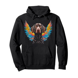 Dog German Shorthaired Pointer Angel Wings Pullover Hoodie