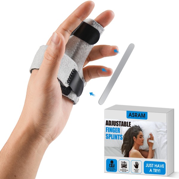 ASRAM Finger Brace,Trigger Finger Splint,Adjustable Support Brace for Middle, Ring,